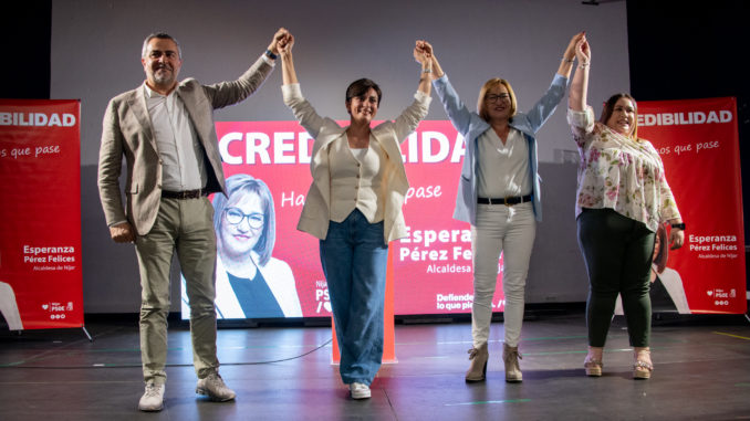 Juan Antonio Lorenzo, Isabel Rodríguez, Esperanza Pérez y Ainhoa Salmerón