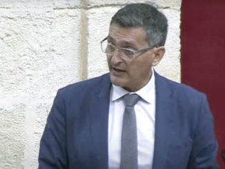 230413 Foto PSOE José Luis Sánchez Teruel hoy en el Parlamento de Andalucía