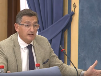 José Luis Sánchez Teruel, hoy, en la Comisión de Presidencia del Parlamento andaluz