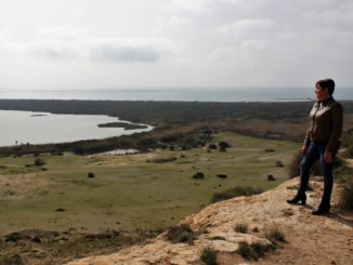 Maribel Carrión en Punta Entinas