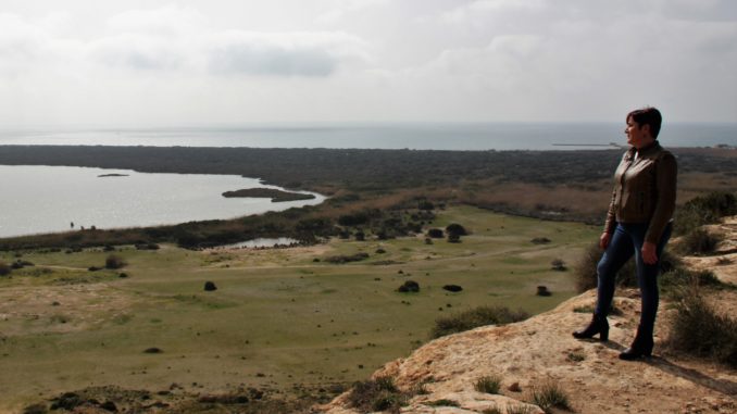 Maribel Carrión en Punta Entinas