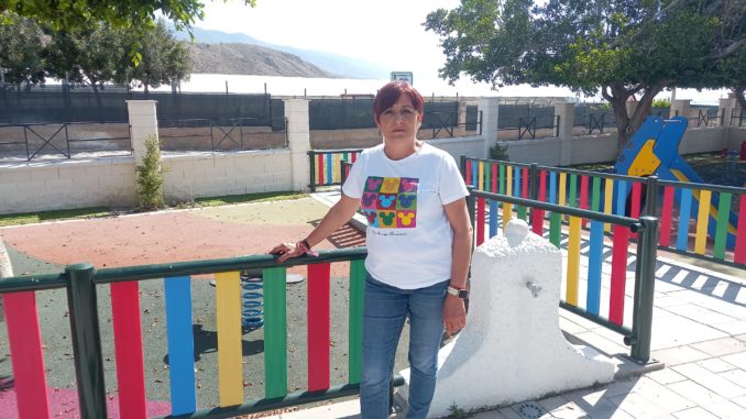 Mariberl Carrión en su visita a Pampanico