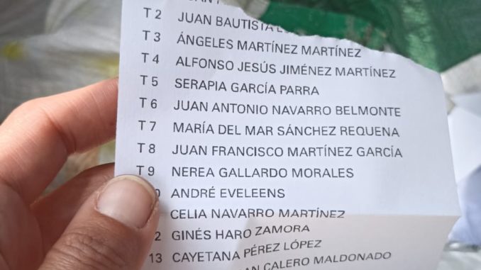 Papeletas de la lista del PP de Pulpí encontradas en un contenedor (2)