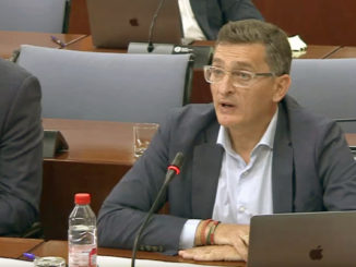 José Luis Sánchez Teruel, hoy, en la Comisión de Industria