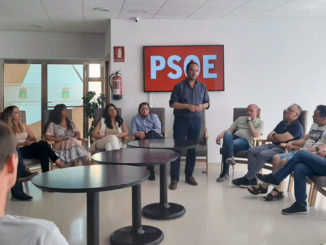 Antonio Hernando interviene en el acto del PSOE celebrado en Abrucena