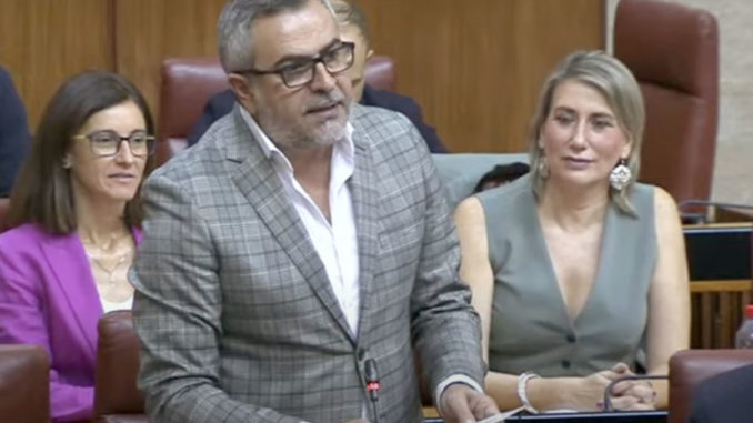 Juan Antonio Lorenzo Cazorla en el Parlamento Andaluz