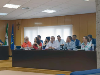 Concejales del PSOE de Roquetas de Mar en un pleno municipal