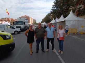 Ediles del PSOE de Roquetas de Mar en la feria de la movilidad