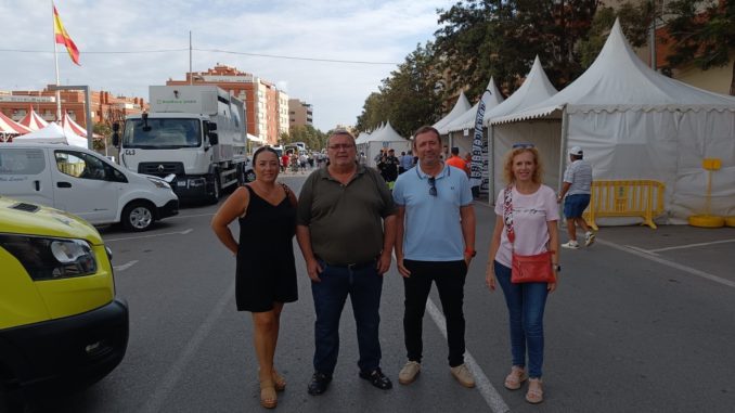 Ediles del PSOE de Roquetas de Mar en la feria de la movilidad