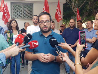 231009 Foto PSOE Juan Francisco Garrido Egea atiende a los medios de comunicación