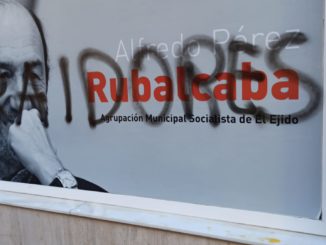 Actos vandálicos en la sede PSOE El Ejido