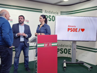 Antonio Gutiérrez, Juan Manuel Ruiz y Noemí Cruz en rueda de prensa