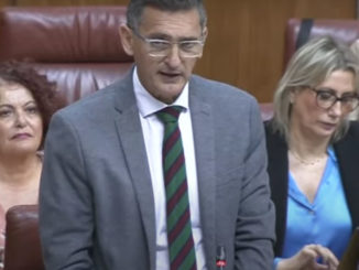 José Luis Sánchez Teruel en el pleno del Parlamento Andaluz