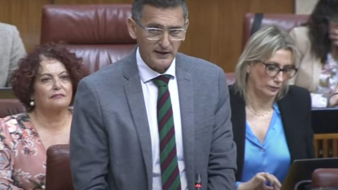 José Luis Sánchez Teruel en el pleno del Parlamento Andaluz