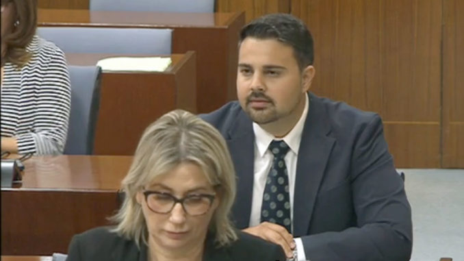 Mateo Hernández en la Comisión de Salud del Parlamento