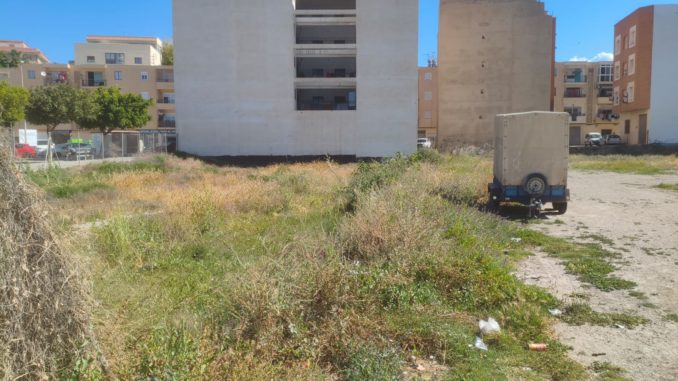 Solar de Adra donde los vecinos y vecinas han econtrado pulpas y garrapatas Solar de Adra donde los vecinos y vecinas han econtrado pulpas y garrapatas