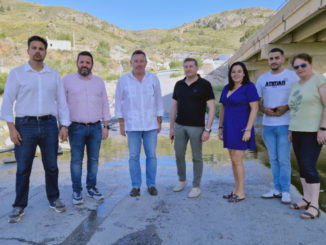 Mateo Hernández con dirigentes socialistas en la Comarca del Almanzora