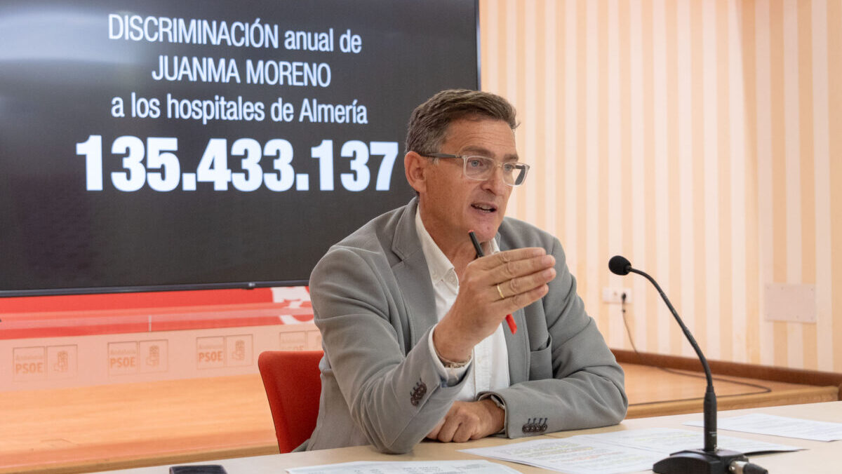 El PSOE denuncia que Moreno Bonilla discrimina a los hospitales de Almería con 135 millones de euros menos