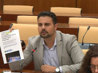 Mateo Hernández durante la Comisión de Justicia