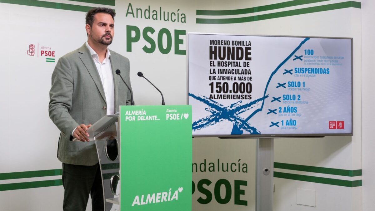 El PSOE advierte de retrasos de hasta cinco meses en pruebas de cáncer de colon en el Hospital de Huércal-Overa