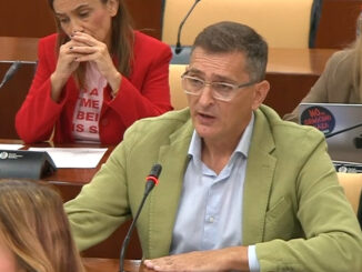 Sánchez Teruel durante la comisión de Fomento