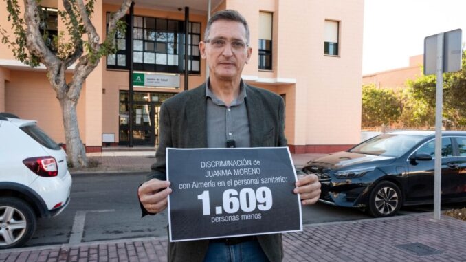 Sánchez Teruel en la puerta del Centro de Salud de Ciudad Jardín Sánchez Teruel en la puerta del Centro de Salud de Ciudad Jardín