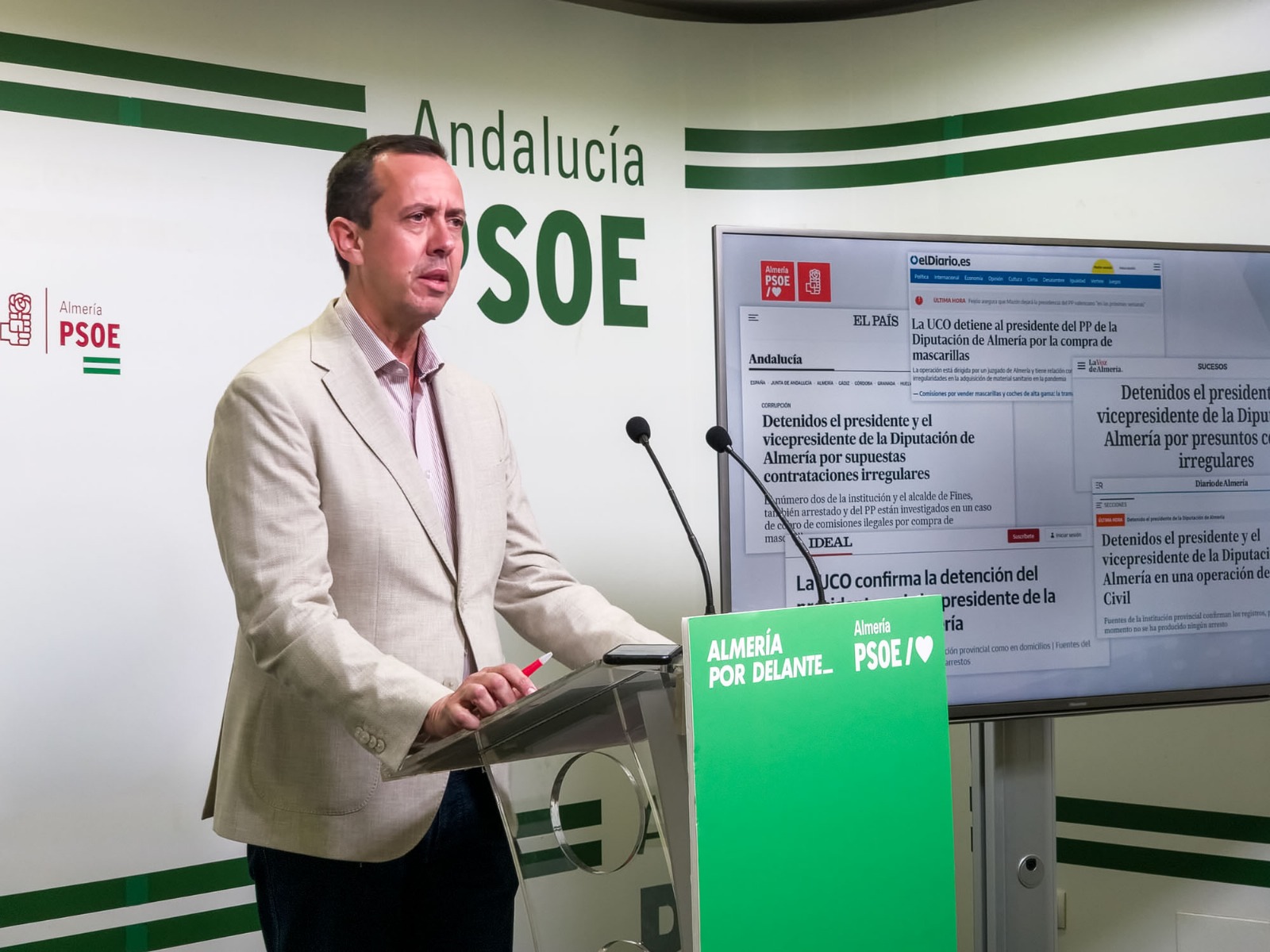 El PSOE denuncia una presunta organización criminal vinculada a la cúpula del Partido Popular de Almería