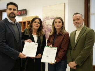 Los parlamentarios andaluces del PSOE durante el registro