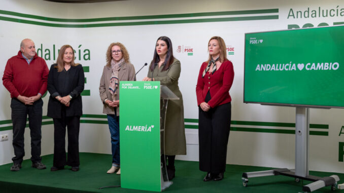 Noemí Cruz junto al resto de diputados provinciales socialistas