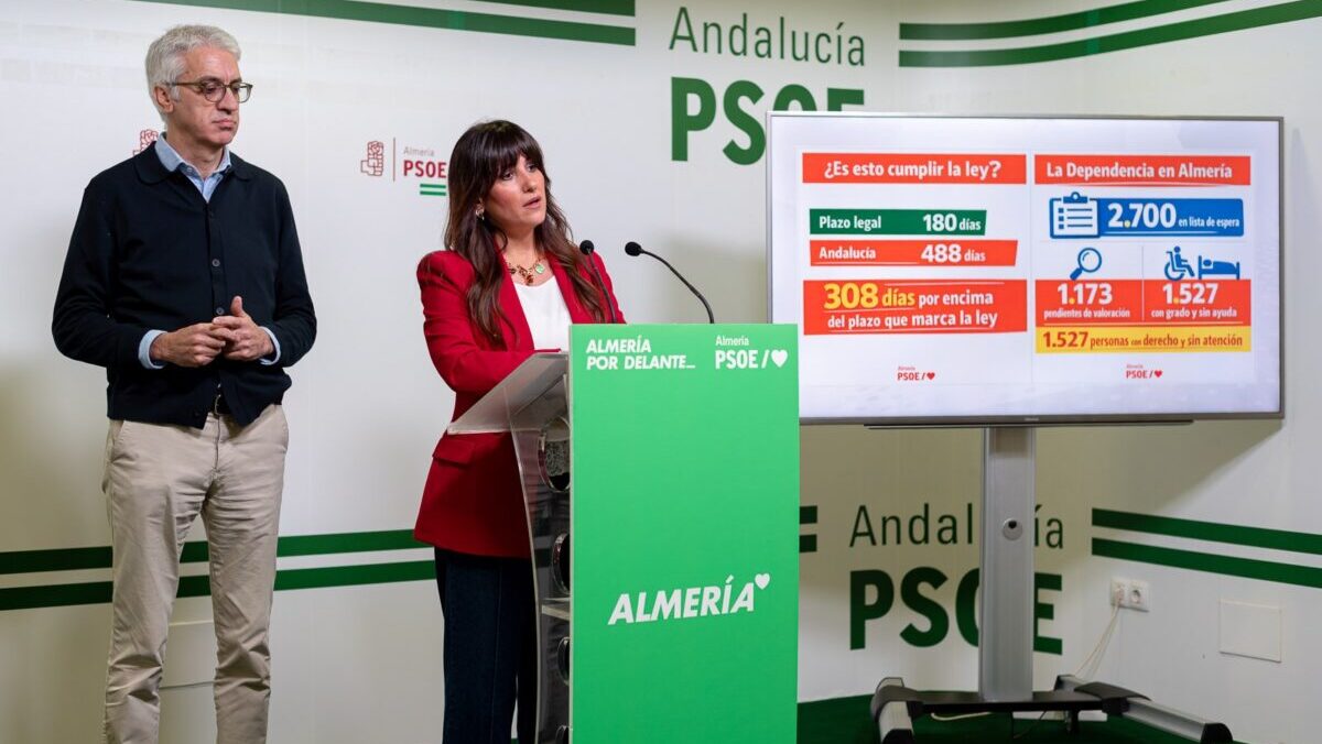 El PSOE denuncia que Almería ocupa el último lugar en la atención a las personas dependientes de Andalucía