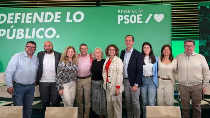 Candidatura socialista al parlamento de Andlaucía junto a María Jesús Montero