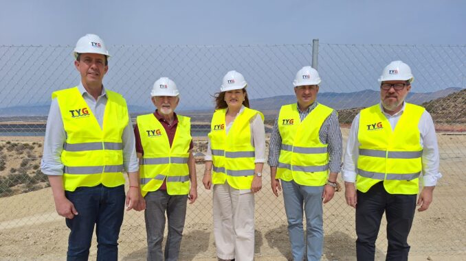 Visita a las obras de las balsas de almacenamiento y regulación que el Gobierno de España está construyendo en el Levante almeriense
