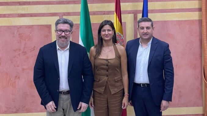 Los parlamentarios andaluces del PSOE Sánchez Haro, Herrera y Ayala